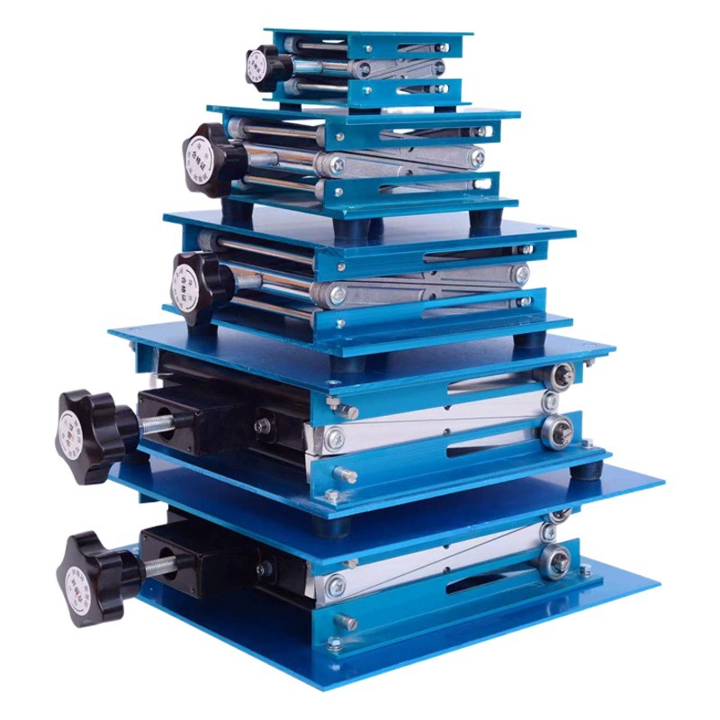 Гуанхэ Kun Shenglong небольшой подъемный стол ручной подъемный кронштейн рабочий стол алюминиевая окислительная лабораторная подъемная платформа