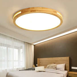 北欧超薄led吸顶灯圆形房间灯大气简约现代卧室顶灯大灯日式灯具