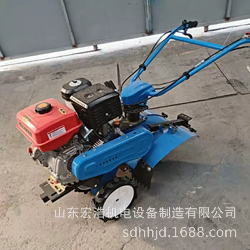 冻土路面手扶开槽机 小型柴油链条微耕机 果园开深沟挖槽机