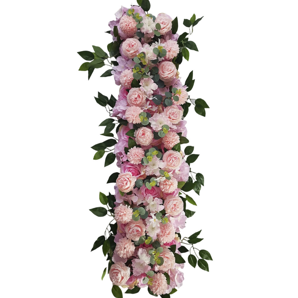 2025 nueva fila de flores de boda 1 escena de boda de la serie Meisen, pasarela de diseño de la escena de la boda, flores falsas, suministro transfronterizo