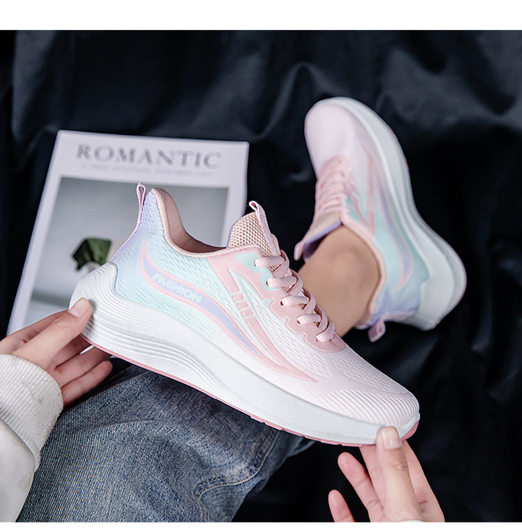 Giày thể thao nữ sneaker cổ thấp mặt lưới thoáng khí đế cao su chống trượt siêu nhẹ — 339 Màu hồng bay, 339 màu tím bay, 339 Feiwei-Hồng [Đóng hộp], 339 Feiwei-Tím [Đóng hộp] chi tiết 7