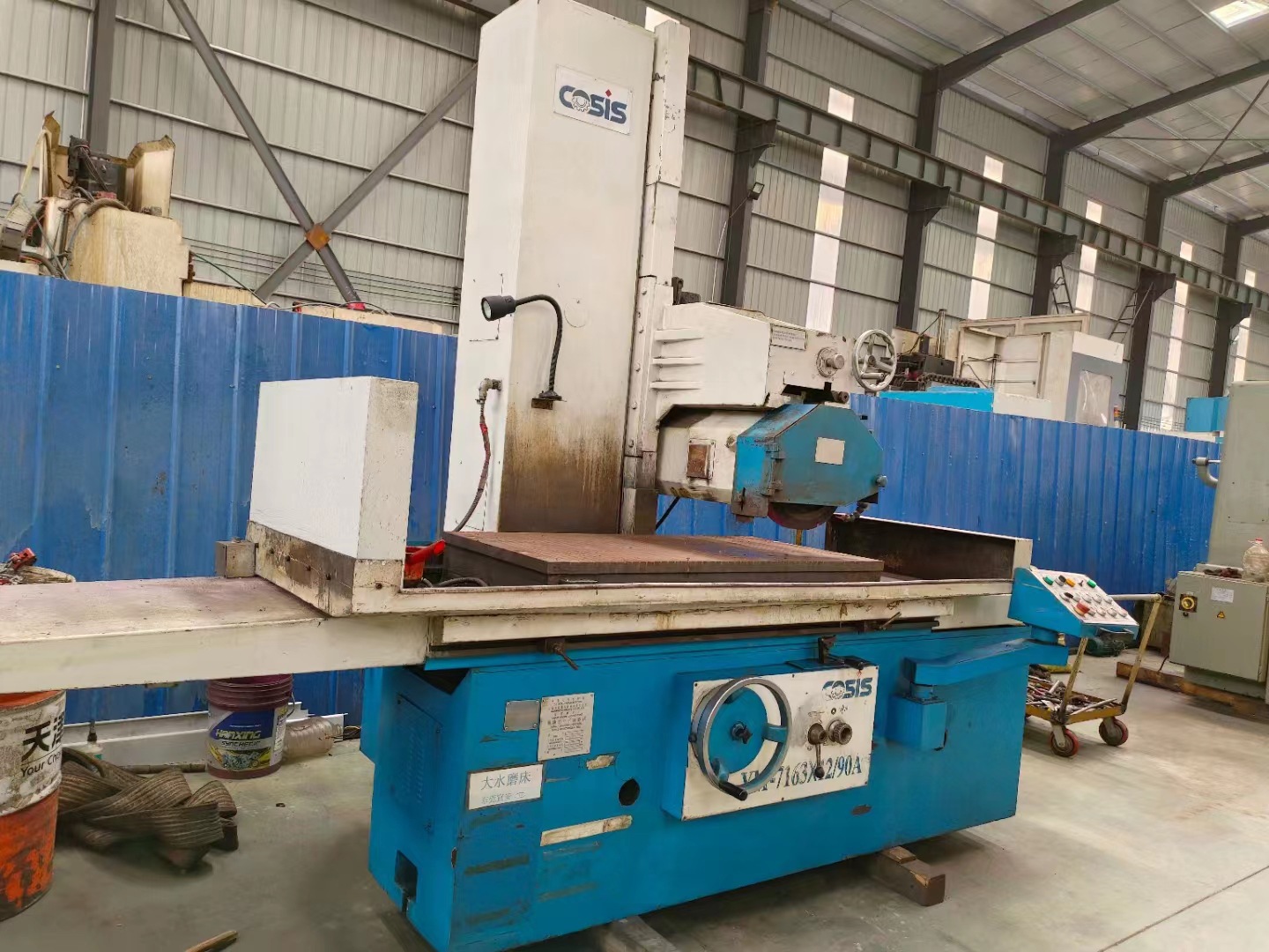 转让二手合信源YM-7163x12A-90卧轴矩台平面磨砂轮转速1440