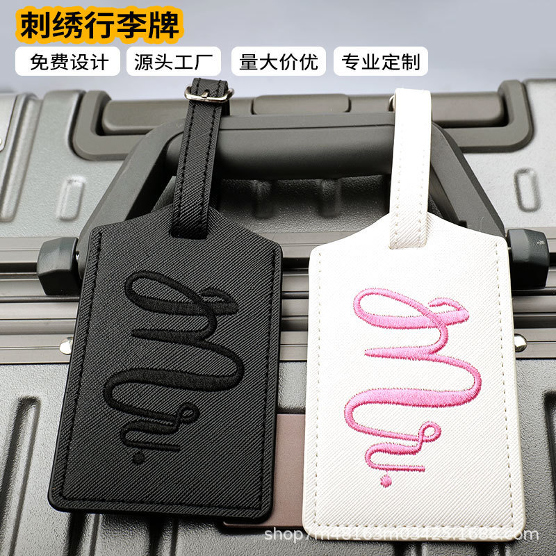 Pu Leather Luggage Tags, Checked Baggage Labels, Airline Boarding Passes, Customizable Logo Embroidery, Custom Luggage Tags Pu Leather Luggage Tags, Checked Baggage Labels, Airline Boarding Passes, Customizable Logo Embroidery, Custom Luggage Tags