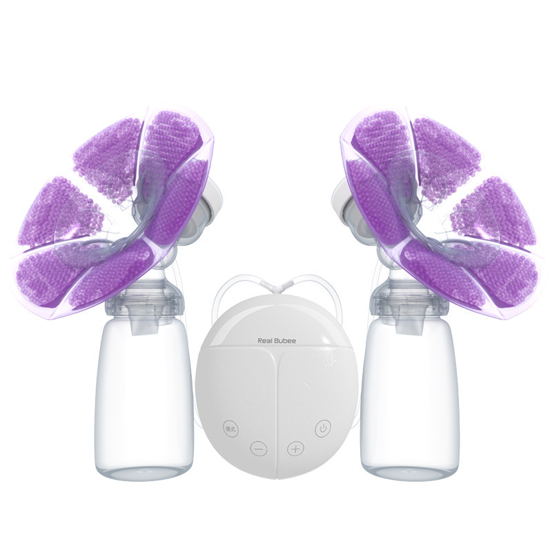 Bomba de pecho eléctrica leche materna bomba de mama bilateral succión gran mudo máquina de ordeño masaje automático posparto bomba de pecho portátil