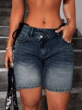 B 77782 Loose denim capris ����ţ����ֿ�