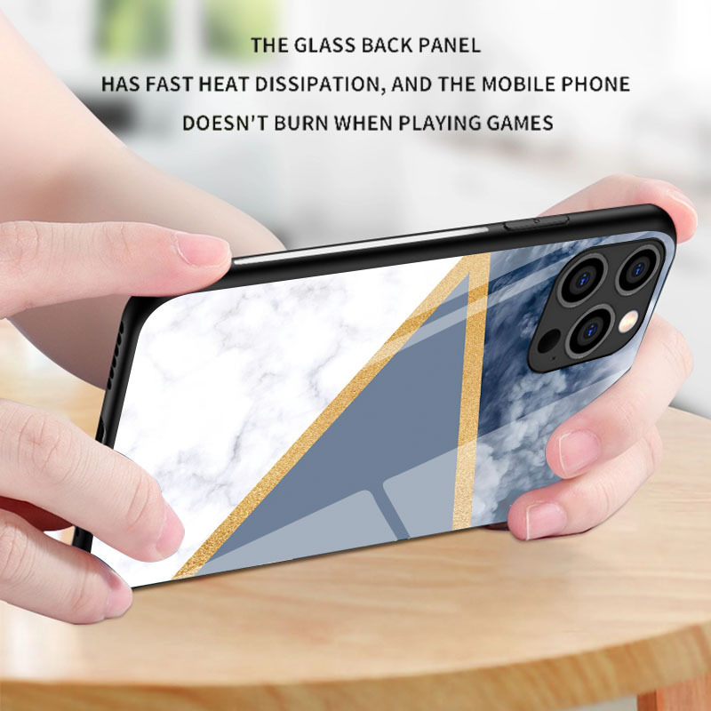 Τηλέφωνο κατάλληλο για νέα θήκη από γυαλί με μοτίβο μαρμάρου για iPhone 13 Apple 12Pro_voghion.com