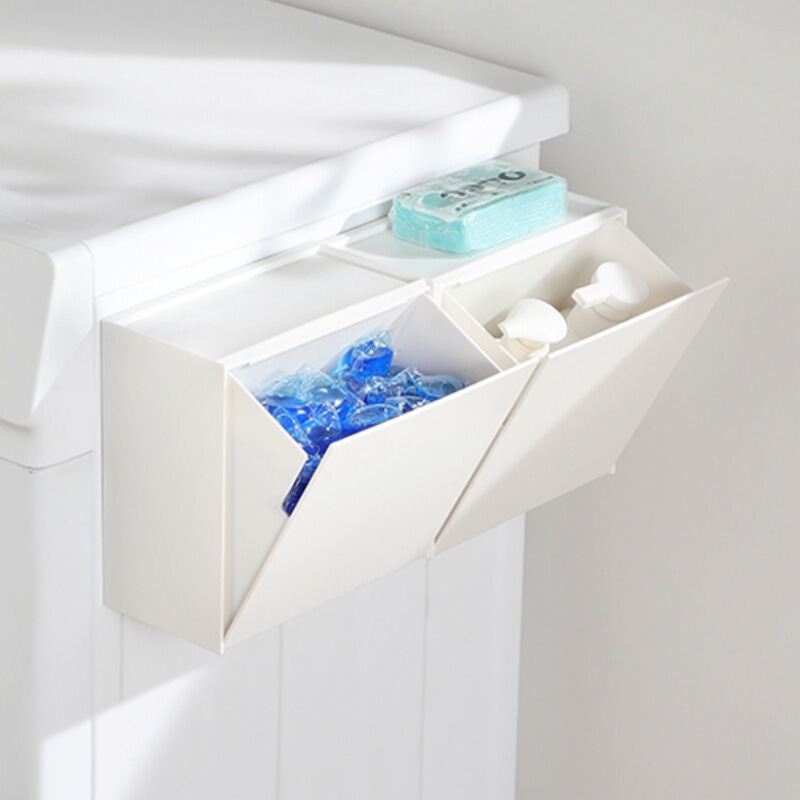 Wall-Mounted Storage Box Bathroom Makeup Remover Cotton Aunt Towel Dust-Proof Storage Box Household Laundry Beads Sundry Storage Box