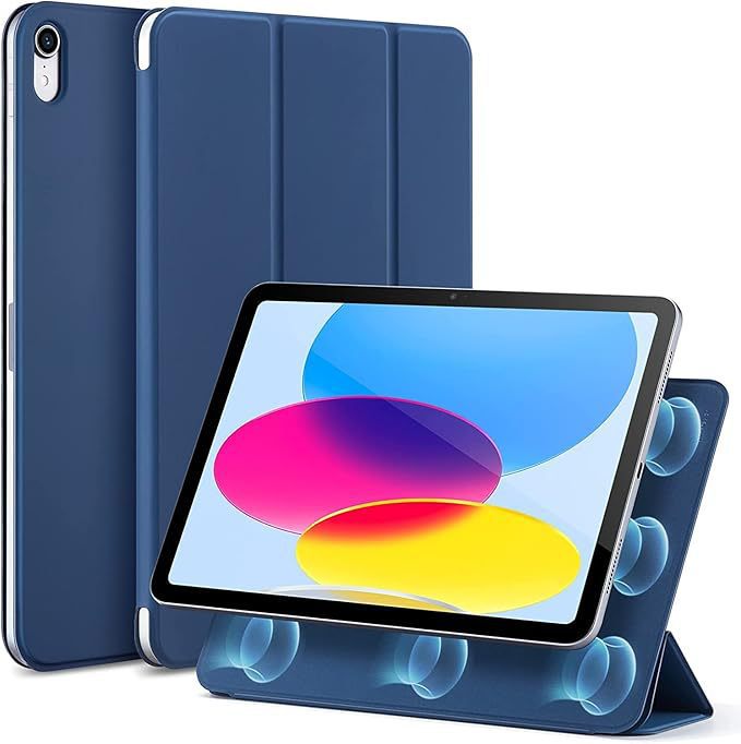 Adecuado para iPad pro11 pluma de succión magnética de doble cara carga 10,9 funda protectora Air4 tri-fold hebilla magnética Funda de cuero