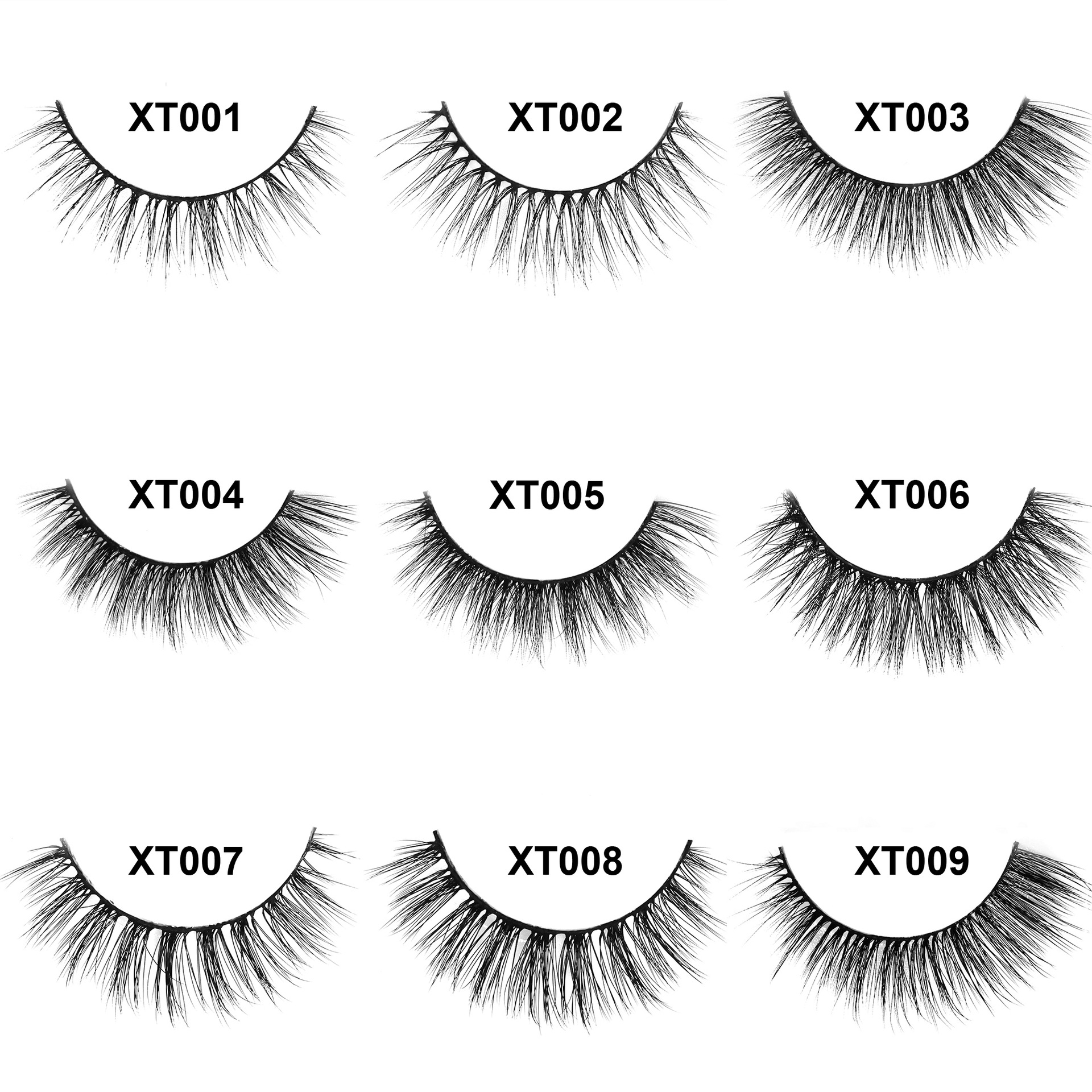 3D睫毛 XT 3D假睫毛厂家跨境直供eyelash 3D Lashes mink lashes
