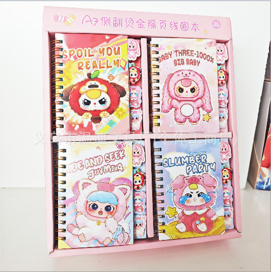 Transfronterizo A7 cuaderno de dibujos animados 100k clasificado cuaderno de bobina de estudiantes cuaderno de notas