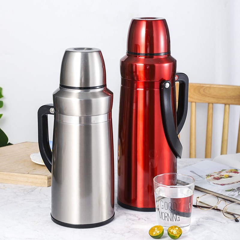 Transfronterizo 304 acero inoxidable termocalentador de gran capacidad botella de agua caliente portátil al aire libre para hombres y mujeres hervidor de agua caliente doméstico