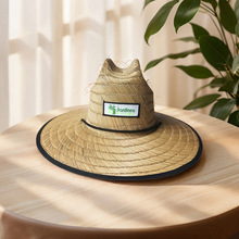 透气大沿帽大边帽折叠草帽编织 夏季帽户外旅行沙滩大檐空心草帽