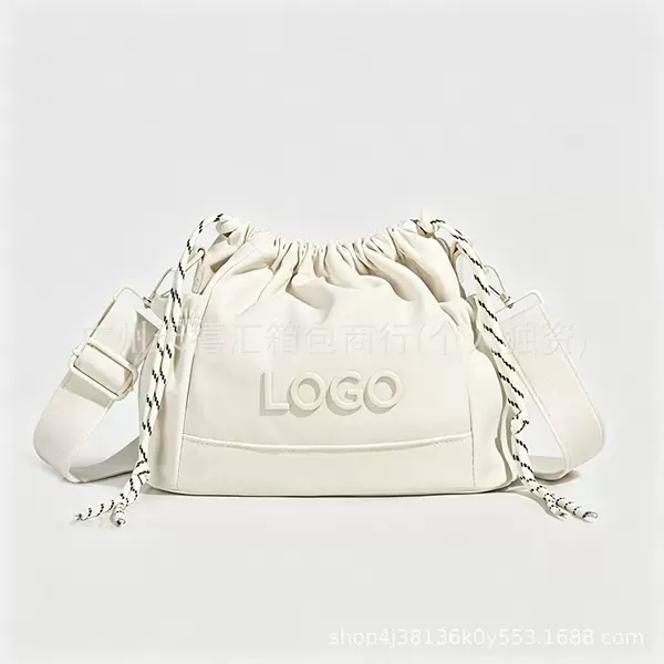 AL0 Drawstring Nylon Bag, Popular Cross-Border Casual Sports Lightweight Versatile Bucket Bag, Trendy Crossbody Bag