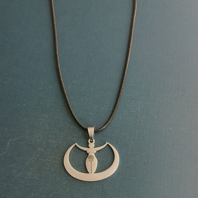 Exotic Yoga Gymnastics Moon Pendant Necklace for Women