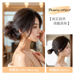 Real Hair Caterpillar Matte High Temperature Silk Simulation Hair Wig Wrapping Disc Hair Curl Bud Ball Head Curl Hair Ring