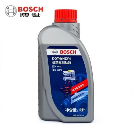 Genuine Bosch Dot4 Brake Fluid, Fully Synthetic Bosch Brake Oil for Automotive Brake Systems
