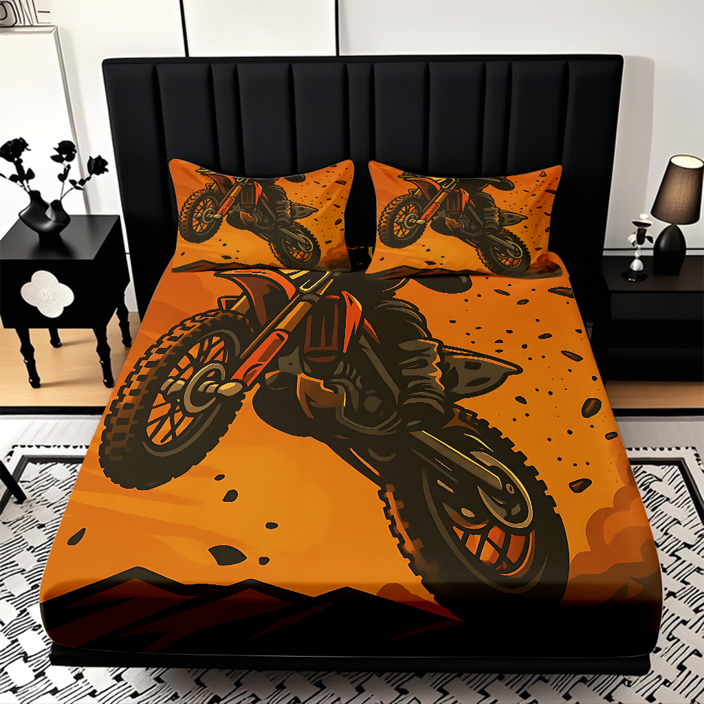 TEMU / JIT transfronterizo suave cama molida Kits cool motocicleta impresión digital HD se puede ajustar