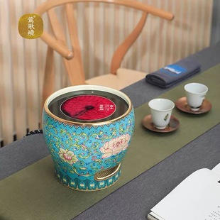 Yingge Burning Electric Ceramic Stove Tea Stove Sapphire Blue Carmine Ceramic Enamel Color Household Mute Mini Tea Brew Tea Boiler