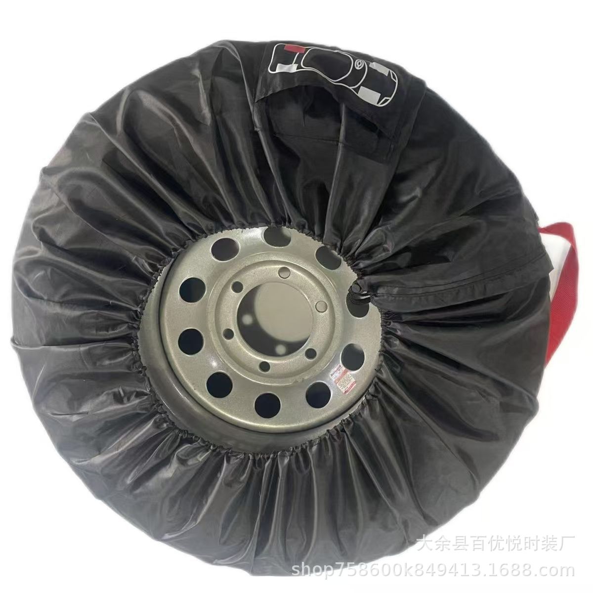 Cross-Border Hot Selling 210 Oxford Cloth Tire Cover Car Spare Tire Cover Snow Tire Storage Bag Wheel Cover Protective Cover