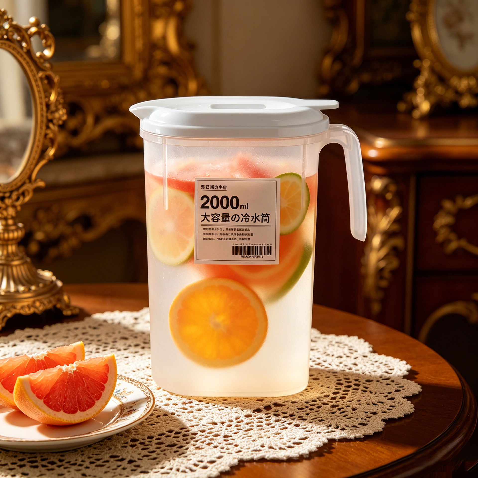Household Refrigerator Cold Water Jug for Summer, Ice-Cold Storage Jug, Food-Grade, Large Capacity, High-Temperature Resistant, Refrigerated Cold Water Jug