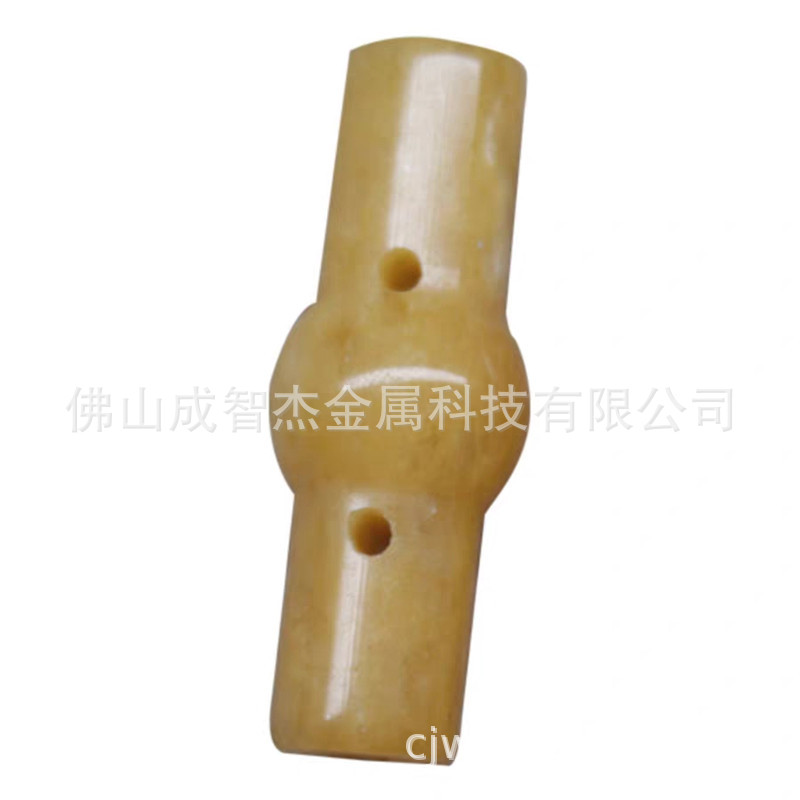 8*25石材2孔长竹节扣新疆石佘太翠干青竹报平安节节高 旗袍唐装扣