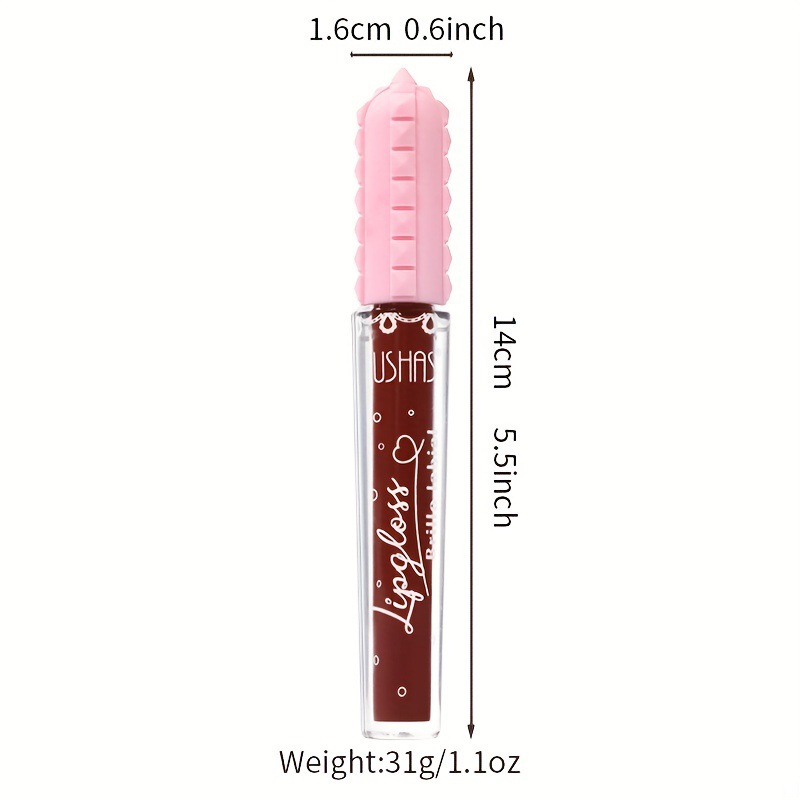 USHAS Amazon 6 colores líquidos transfronterizos lápiz labial esmalte de labios, lápiz labial de mujer, lápiz labial sin taza de lápiz labial mate