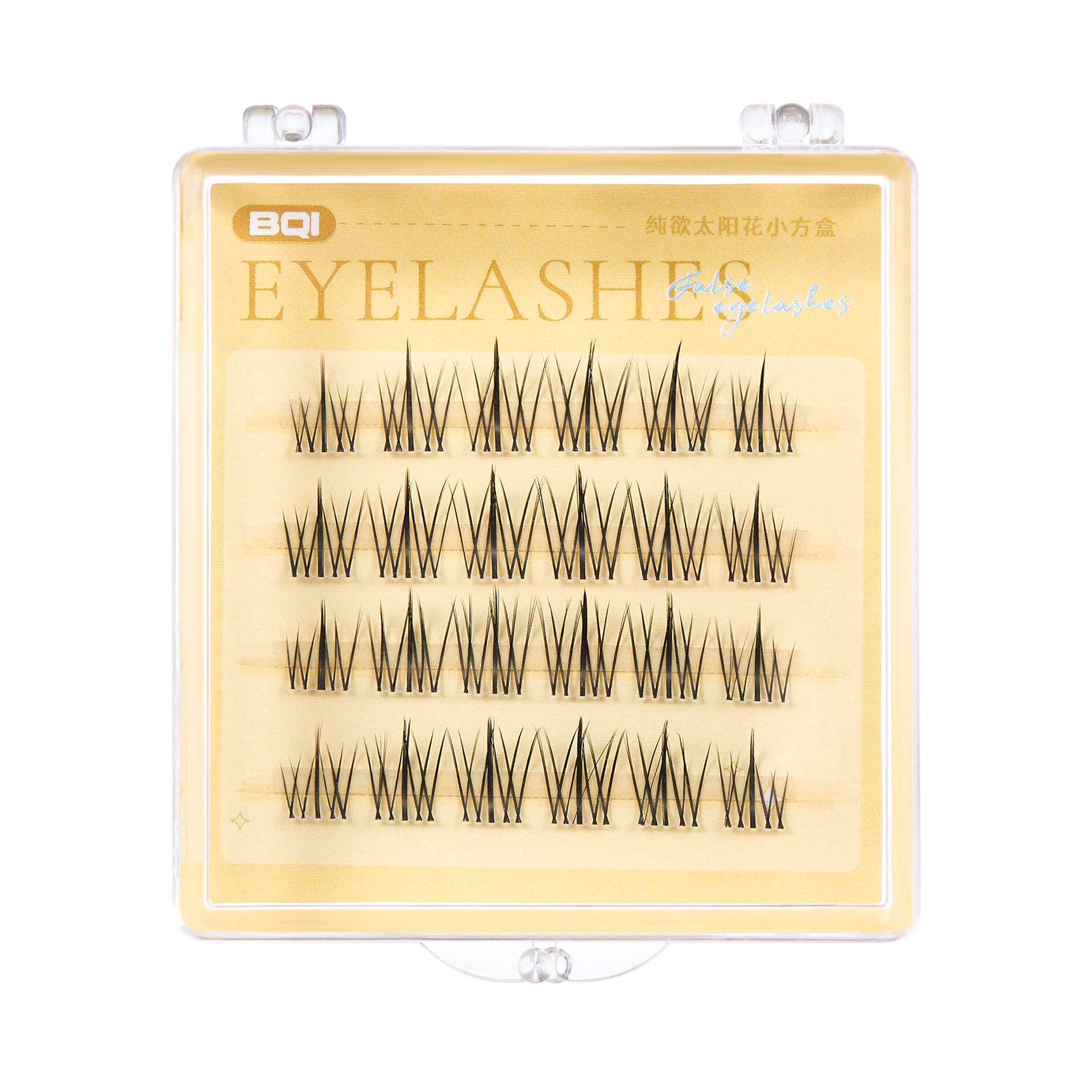 BQI Pure Desire Cat Elf Caja cuadrada Pestañas postizas Pestañas de simulación natural Pestañas de girasol de hadas de aire