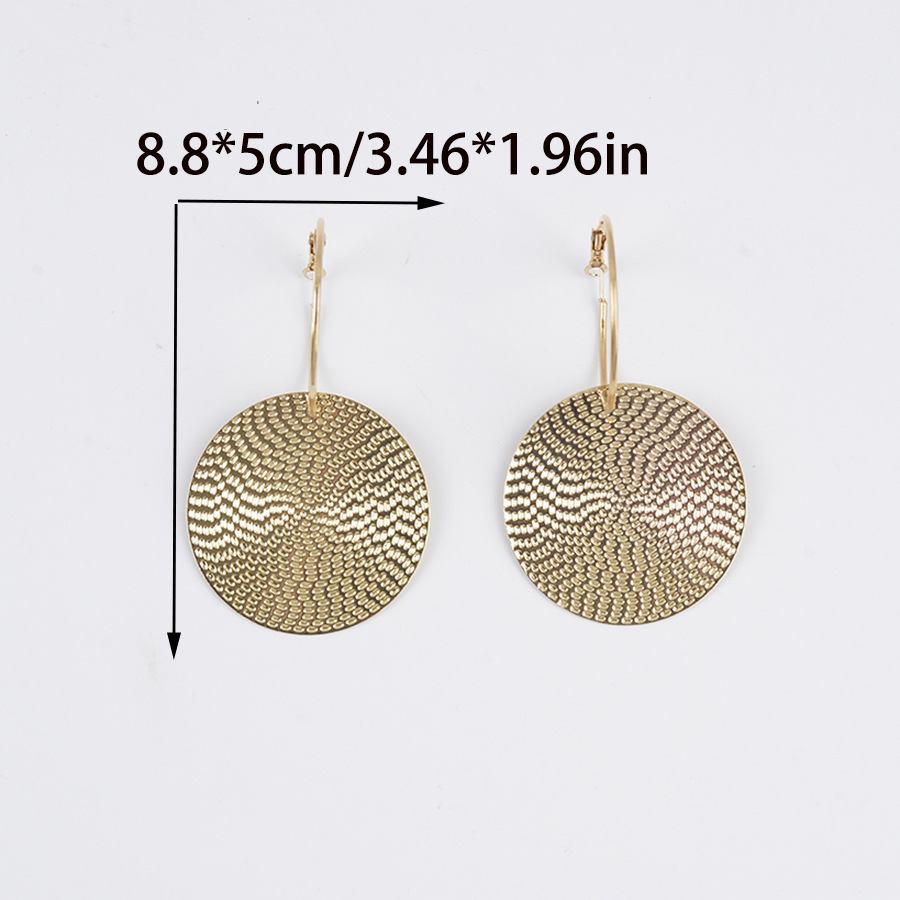 Elegante Retro Ohrstecker Rund Minimalistisch Persönlichkeitsstil_voghion.com