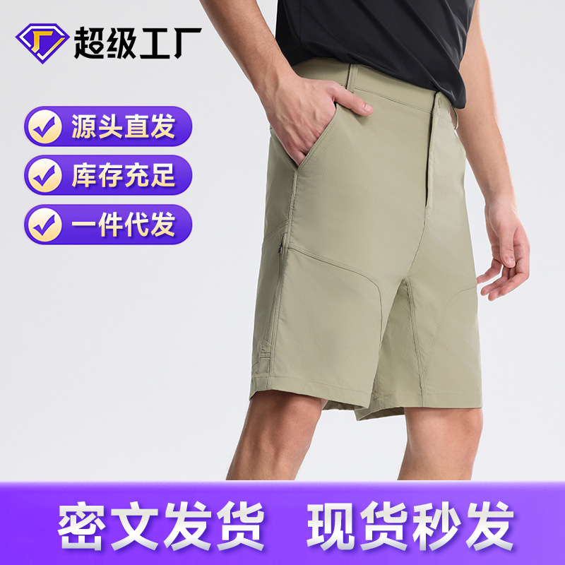 Niaojia Flat Replacement Men's Summer Loose Large Size Casual Shorts Stretch Mid-Waist Five-Point Outdoor Sports Quick-Drying Pants