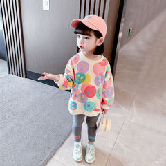2022 Spring and Autumn Season Korean Style Hoodie for Kids, Versatile Round Neck T-shirt for Boys and Girls, Stylish and Fashionable Top