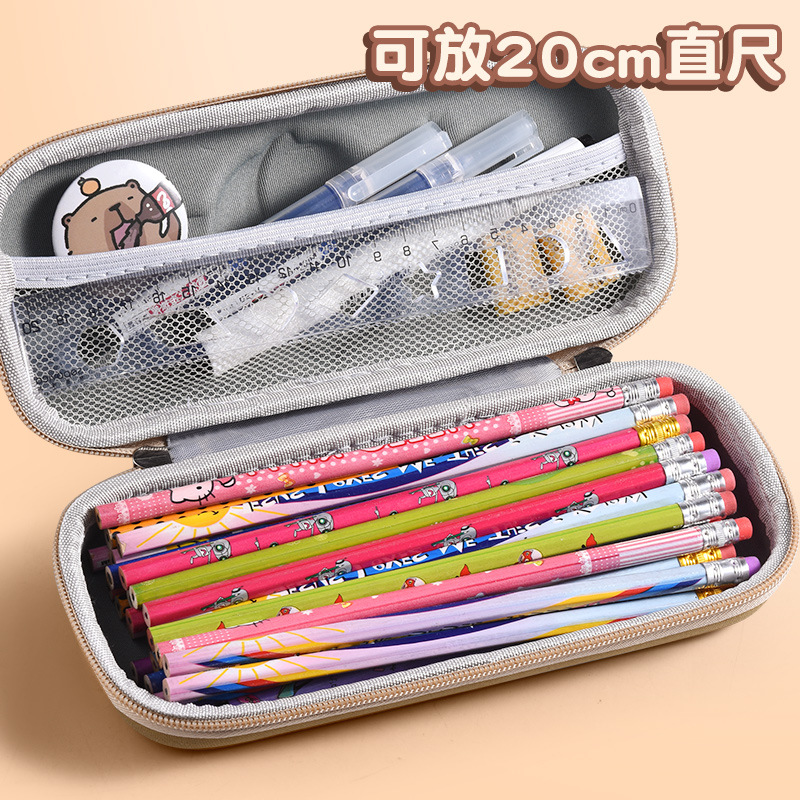 Estuche de lápices de EVA de dibujos animados para estudiantes de primaria Estuche de lápices estéreo 3D impermeable y anticaída Caja de papelería de gran capacidad para niños al por mayor