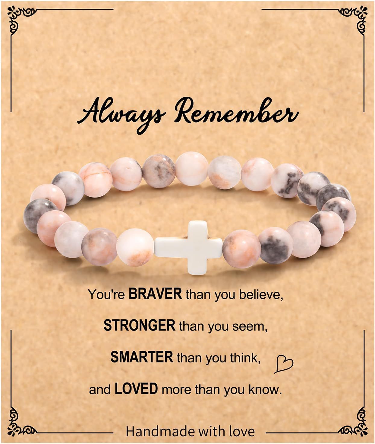 핑크 얼룩말 팔찌 + 카드 1