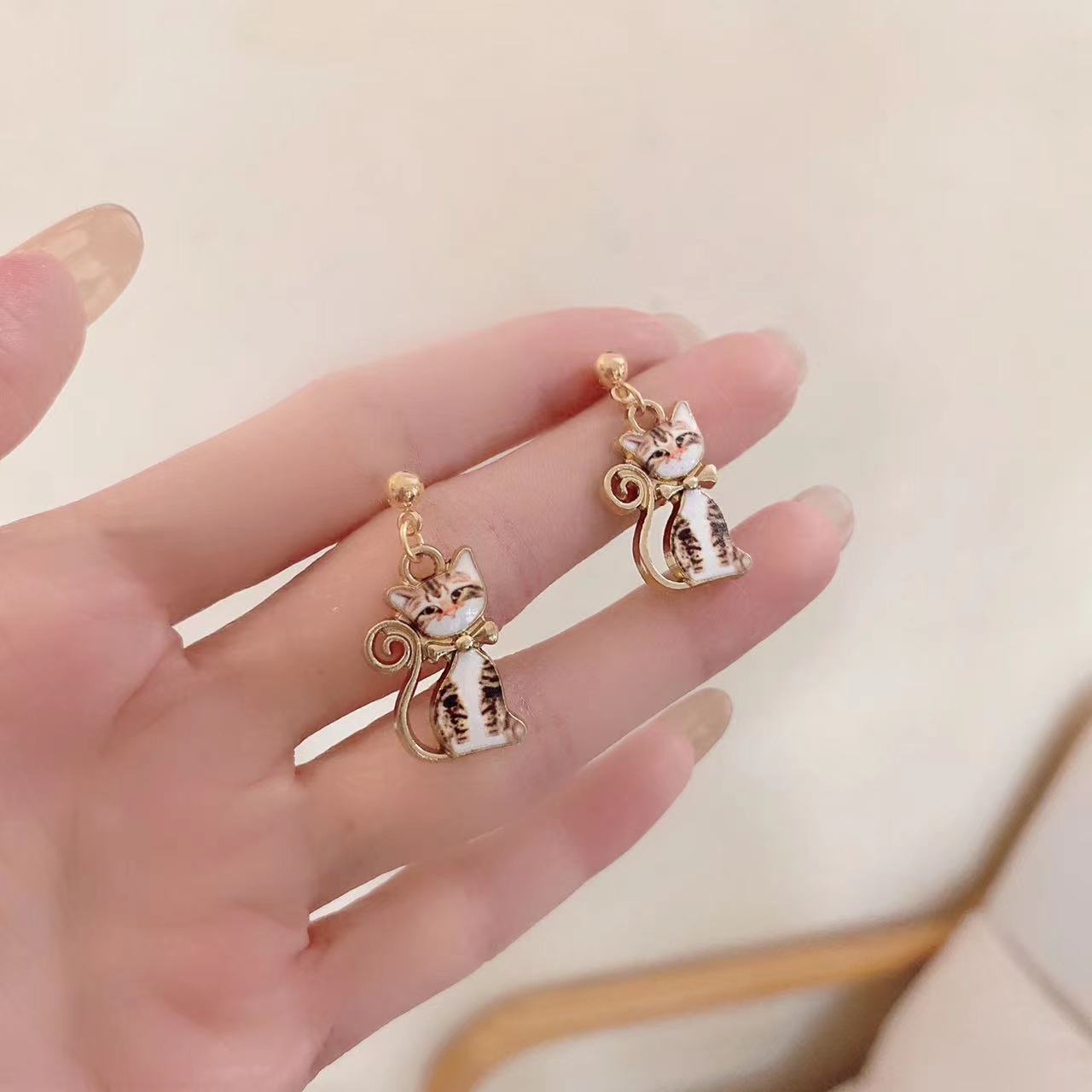 Fashion Cat Alloy Women's Drop Earrings 1 Pair display picture 4