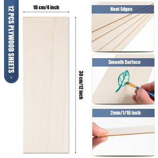 �S��ֱ�N��2mm�հ׾���ľ��30*10CM �羳DIYģ�ͽ����H�ӉT�f����