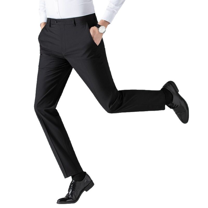 Men's Business Formal Trousers, Slim Fit, Comfortable, Suitable for All Seasons, Straight-Leg Suit Pants, Wrinkle-Resistant, Wholesale
