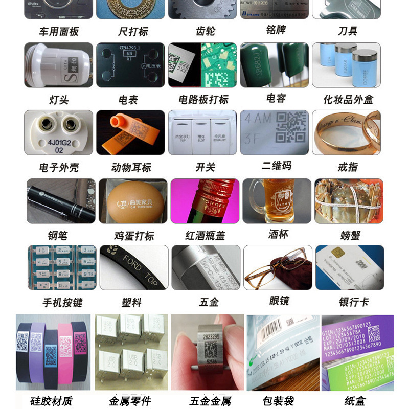 義烏レーザー印字加工銅鉄アルミステンレスレーザー彫刻ロゴ金属プラスチックガラス彫刻|undefined
