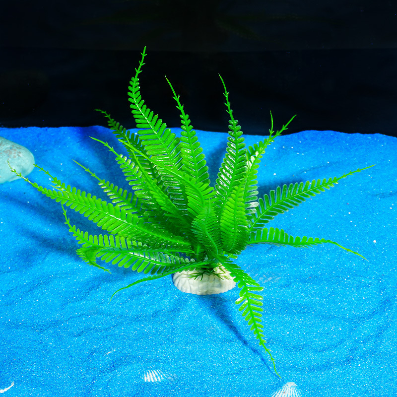 Escenografía de pecera Simulación Plantas acuáticas Flores plásticas Hojas de bambú Plantas decorativas de pecera al por mayor Flores falsas Decoración de mesa de arena de hotel