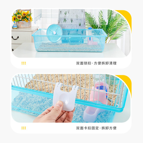 80 Large Basic Hamster Cage Landscape Cage Large Space Goldfish Bear Cage Turkey Cage Villa Rabbit and Guinea Pig Cage