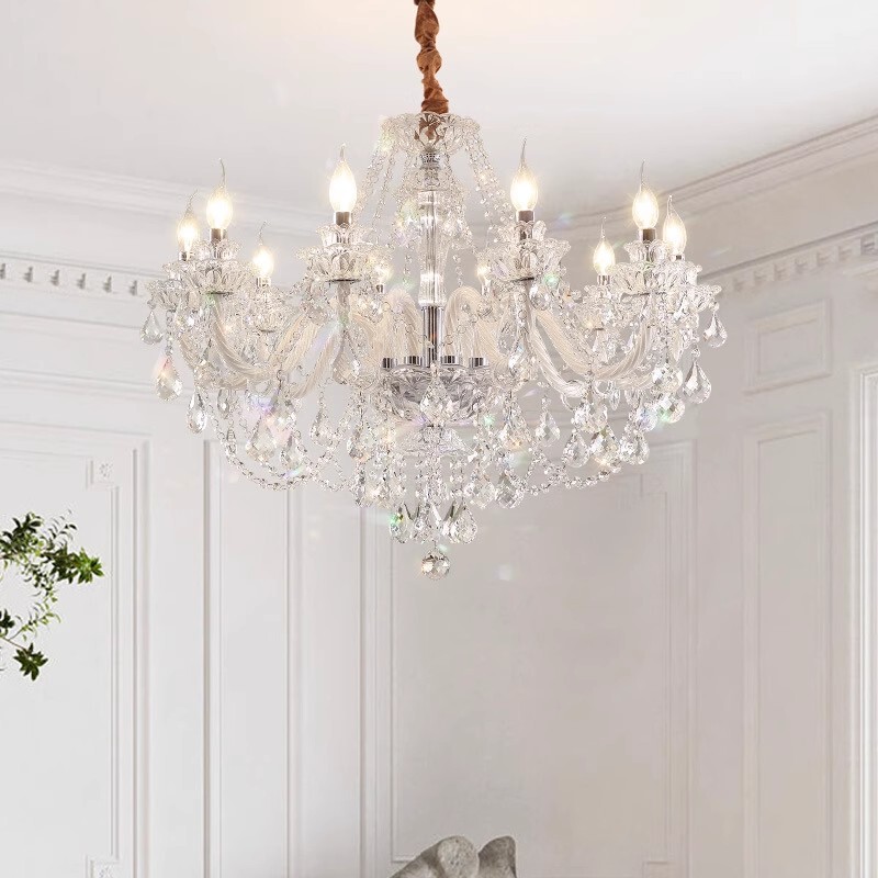 French Light Luxury Crystal Chandelier European Palace Style Living Room Main Light Luxury Restaurant Light Villa Bedroom Lighting Wholesale French Light Luxury Crystal Chandelier European Palace Style Living Room Main Light Luxury Restaurant Light Villa Bedroom Lighting Wholesale