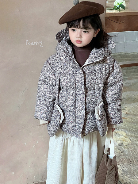 Winter velvet children's demi-season down jacket