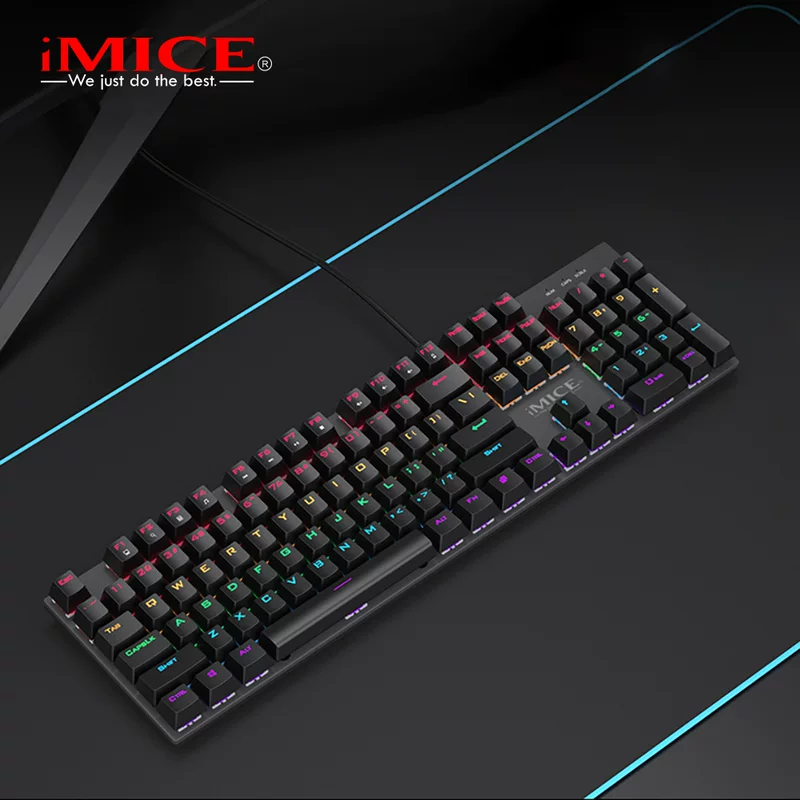 Machining Customs-IMICE Реальная механическая клавиатура GK600 для игр Rainbow Laughing Mixed Light 104 клавиш Penbook