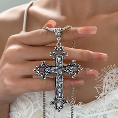 パンク風ネックチェーンchoker花藤クロスネックレスゴシックレトロヒップホップペンダントセーターチェーンファッションアクセサリー