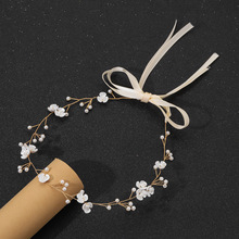 森系仙女ins串珠发带花环头饰发饰少女度假半年新娘发饰饰品