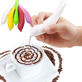 跨境现货 拉花笔电动调味咖啡雕花笔婊花器小鸟DIY蛋糕烘焙工具