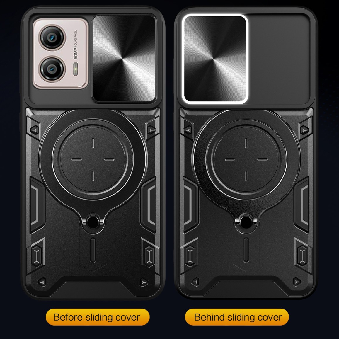 Funda Protectora para Teléfono con Ventana Deslizante Estilo Hogar para Moto Edge60Pro, 60Fusion, Soporte Magnético Giratorio