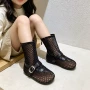 小众镂空网面新款短靴