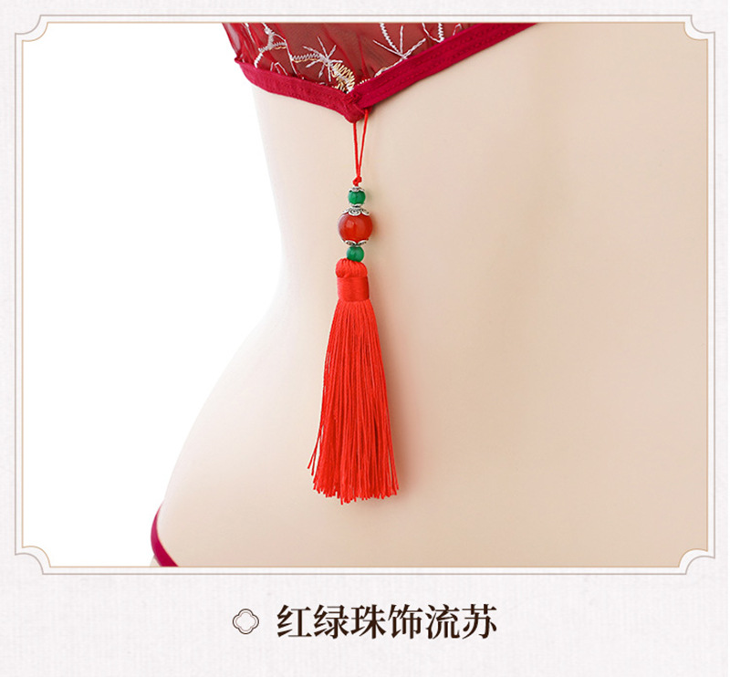 Hanfu-Inspired Palace Costume Set with Bellyband, Shawl, Gauze Skirt and Thong, Plus Size — detail image 20