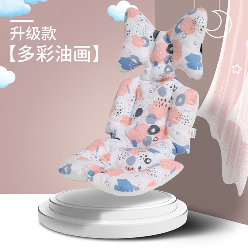 两面用婴儿车垫批发分腿式宝宝餐椅推车垫子加厚透气棉垫推车配件