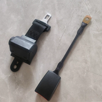 Car seat belt: Carts, Buses, and Forklifts, Includes - black-semi-enclosed-30cm-steel-wire-rope-base