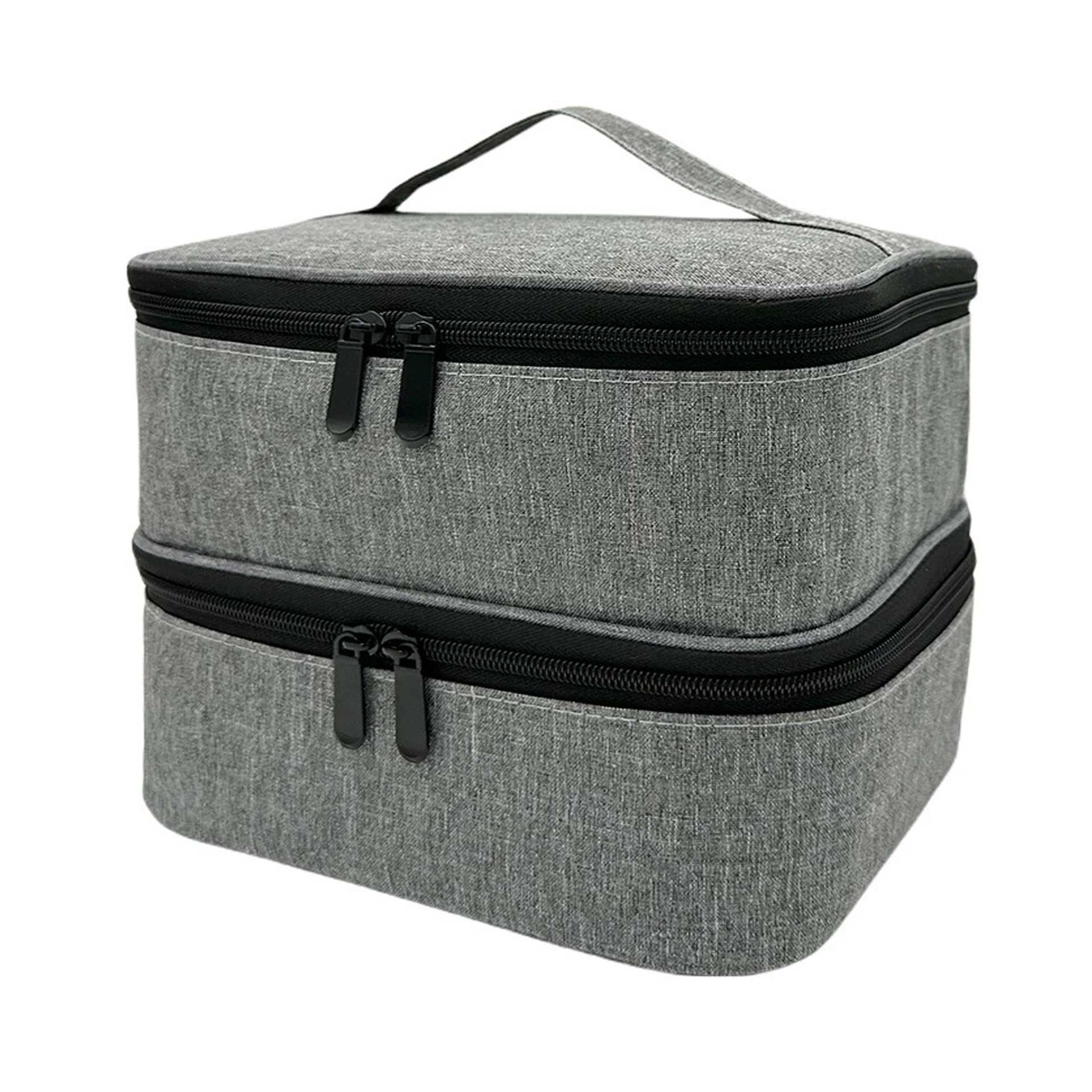 Amazon nuevo esmalte de uñas bolsa Portátil Bolsa de almacenamiento de esmalte de uñas de doble capa puede contener 30 botellas bolsa de almacenamiento de cosméticos